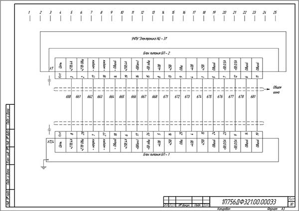 Електрична схема токарного верстата 1П756ДФ3